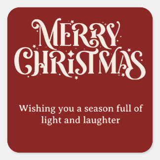 Frohe Weihnachts-Weihnachtsaufkleber Quadratischer Aufkleber