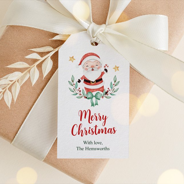 Frohe Weihnachts-Weihnachtsgeschenke Tags Geschenkanhänger (Merry Christmas Santa Gift Tags)