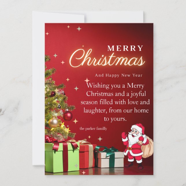 Frohe Weihnachts-Weihnachtskarte Feiertagskarte (Vorderseite)