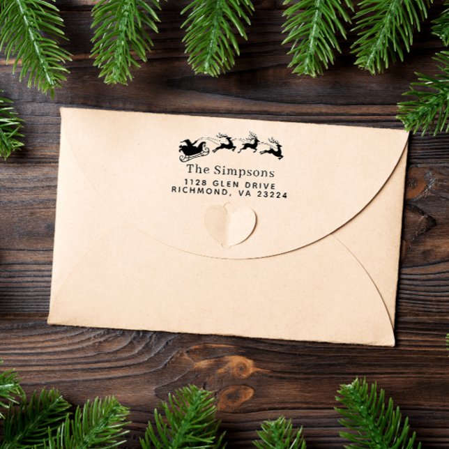 Frohe Weihnachts-Weihnachtsmann-Rücksendeadresse Permastempel (Von Creator hochgeladen)