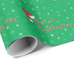 Frohe Weihnachts-Weihnachtsmannmütze Green Geschenkpapier