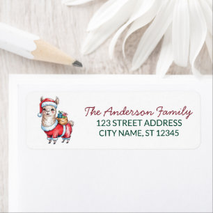 Frohe Weihnachts-Weihnachtsmannmütze Llama Rücksen