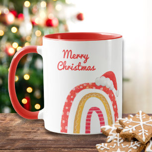 Frohe Weihnachts-Weihnachtsmannmütze Rainbow Moder Tasse