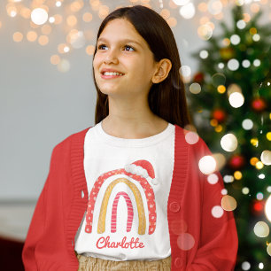 Frohe Weihnachts-Weihnachtsmannmütze Rainbow Perso Tri-Blend Shirt