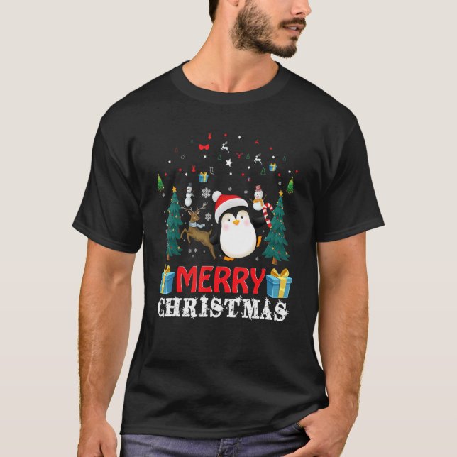 Frohe Weihnachts-Weihnachtsmannmütze Xmas PJ Kostü T-Shirt (Vorderseite)