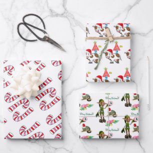 Frohe Weihnachts Weihnachtswrapping Paper Sheets Geschenkpapier Set