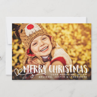 Frohe Weihnachts White 2018 Holiday Foto Overlay Feiertagskarte