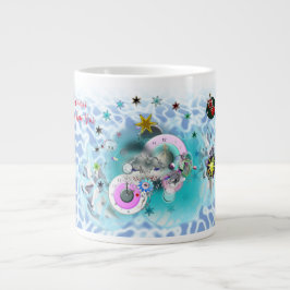 Frohe Weihnachts Wind Santa Claus Sock Jumbo-Tasse