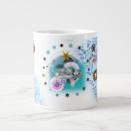 Frohe Weihnachts Wind Santa Claus Sock Jumbo-Tasse