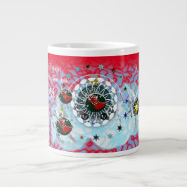 Frohe Weihnachts Wind Santa Claus Sock Jumbo-Tasse