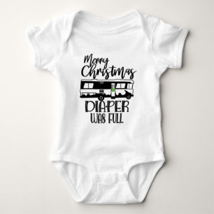 Frohe Weihnachts-Windel war voll Baby Strampler