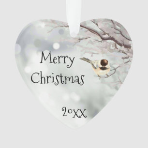 Frohe Weihnachts Winter Frost Bird Traditionell Ornament