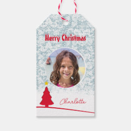 Frohe Weihnachts-Winter-Illustration Foto Geschenkanhänger