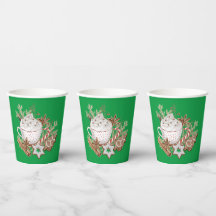 Frohe Weihnachts-Winter-Leckereien Papier Cup
