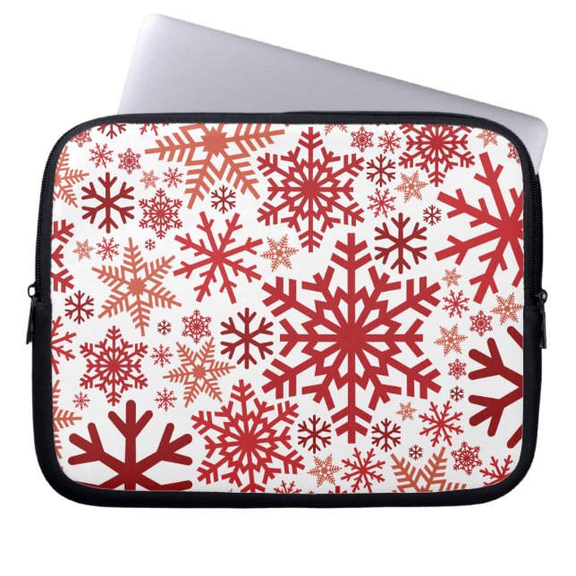Frohe Weihnachts Winter Snowflake Muster Laptopschutzhülle (Vorderseite)