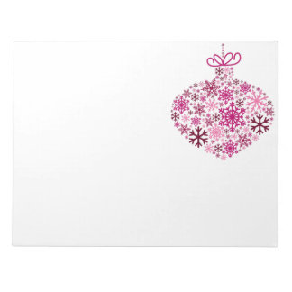 Frohe Weihnachts Winter Snowflake Muster Notizblock