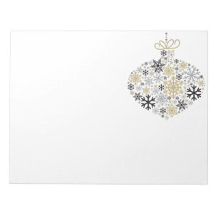 Frohe Weihnachts Winter Snowflake Muster Notizblock