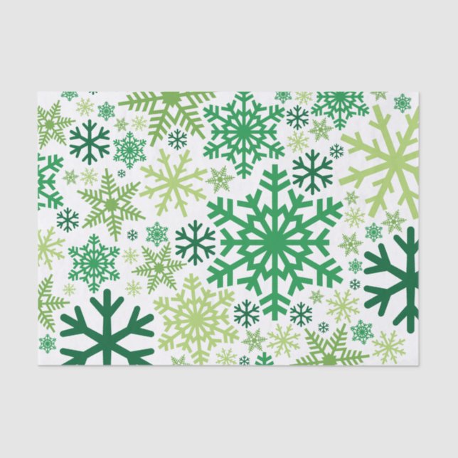 Frohe Weihnachts Winter Snowflake Muster Seidenpapier (Vorderseite)