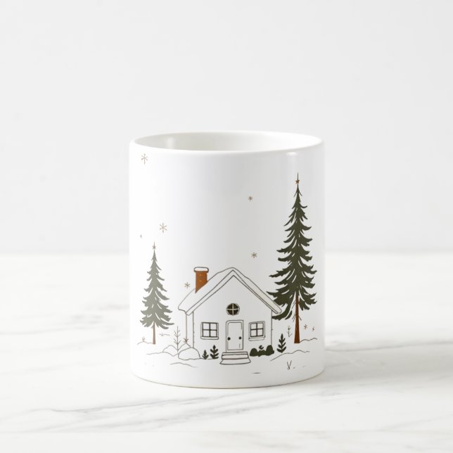 Frohe Weihnachts Winter Wonderland Tasse. Kaffeetasse (Mittel)