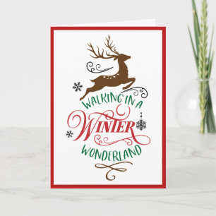 Frohe Weihnachts Winter Wonderland Unterschrift Feiertagskarte