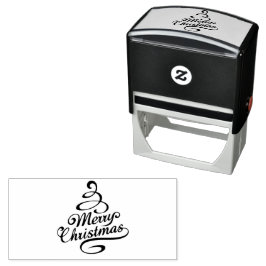 Frohe Weihnachts Winterferien Bäume Permastempel