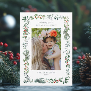 Frohe Weihnachts-Wish-Foto Feiertagskarte