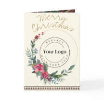 Frohe Weihnachts-Wraath-Business-Logo-Grußkarte