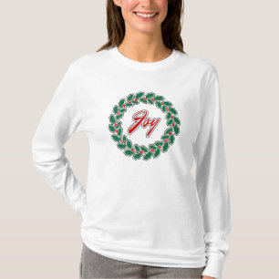 Frohe Weihnachts-Wraath-Design: Freude T-Shirt