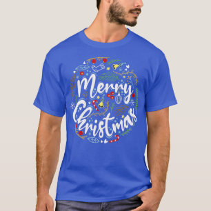 Frohe Weihnachts-Wraath-Familie Matching Pajamas 2 T-Shirt