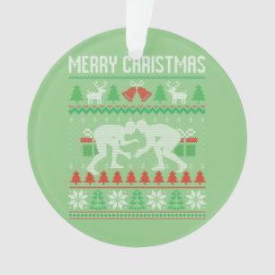 Frohe Weihnachts-Wrestling Wrestler Weihnachten We Ornament