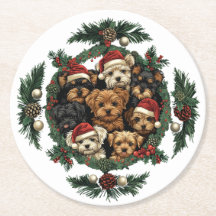 Frohe Weihnachts Yorkshire Terrier Dogs