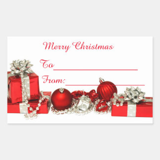 Frohe Weihnachtsaufkleber Rechteckiger Aufkleber