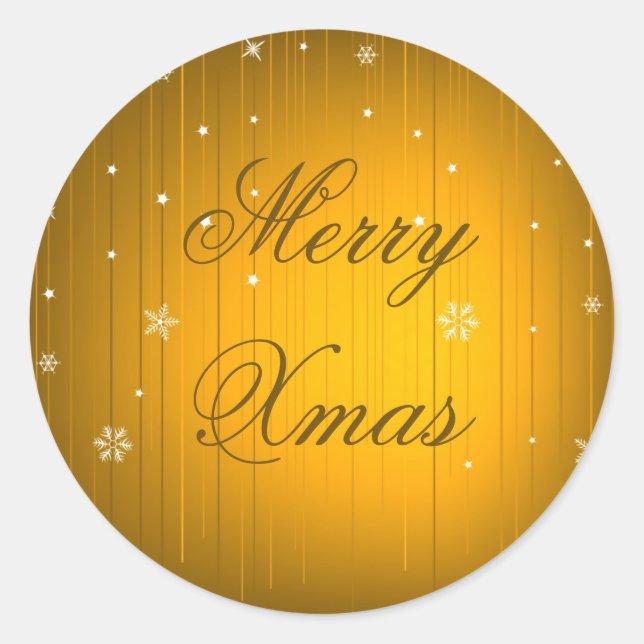 Frohe Weihnachtsaufkleber Runder Aufkleber (Vorderseite)