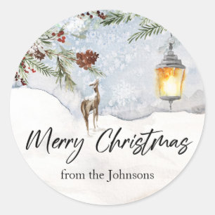 Frohe Weihnachtsaufkleber Runder Aufkleber