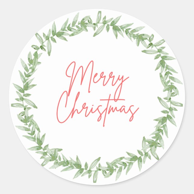 Frohe Weihnachtsaufkleber Runder Aufkleber (Vorderseite)