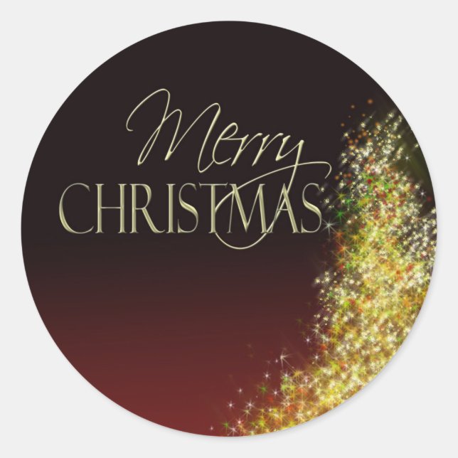 Frohe Weihnachtsaufkleber Runder Aufkleber (Vorderseite)