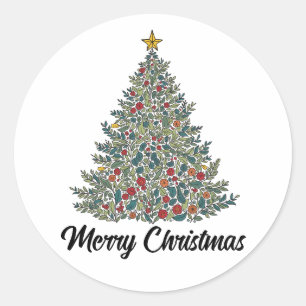 Frohe Weihnachtsaufkleber Runder Aufkleber
