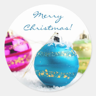 Frohe Weihnachtsaufkleber Runder Aufkleber