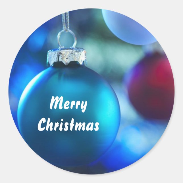 Frohe Weihnachtsaufkleber Runder Aufkleber (Vorderseite)