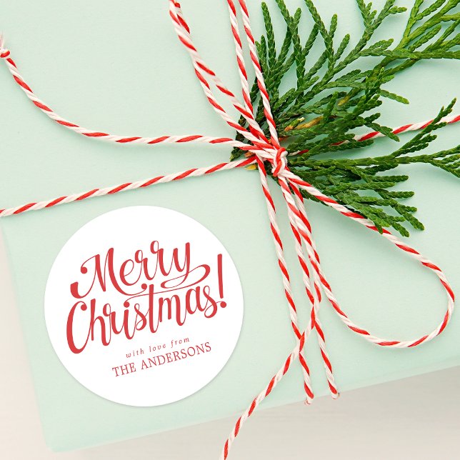 Frohe Weihnachtsaufkleber Runder Aufkleber (Von Creator hochgeladen)