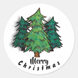Frohe Weihnachtsaufkleber Runder Aufkleber