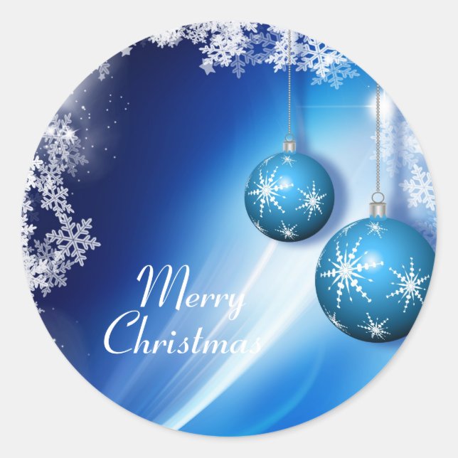 Frohe Weihnachtsaufkleber Runder Aufkleber (Vorderseite)