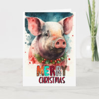 Frohe Weihnachtsbaby PIG Card