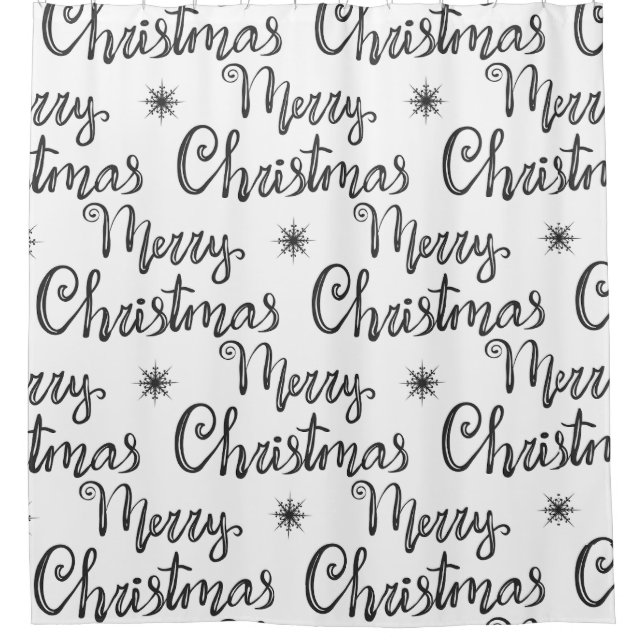 Frohe Weihnachtsbäder Duschvorhang (Vorderseite)
