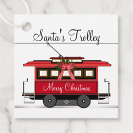 Frohe Weihnachtsbahn Trolley Street Geschenkanhänger
