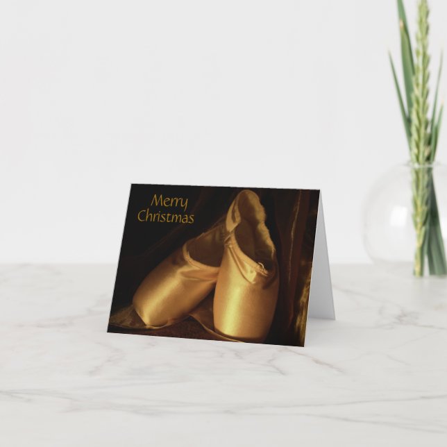 Frohe Weihnachtsballschuhe-Karte Feiertagskarte (Vorderseite)
