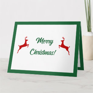 Frohe Weihnachtsbanner Red Reindeer Karte