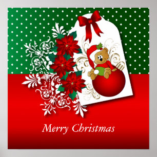 Frohe Weihnachtsbären Poster