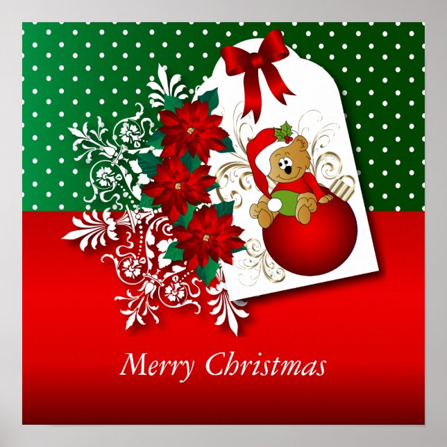 Frohe Weihnachtsbären Poster (Vorne)