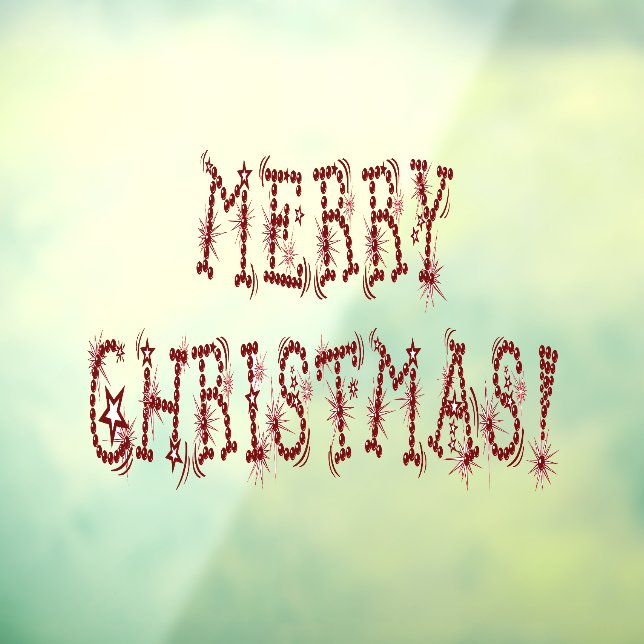 Frohe Weihnachtsbaubles Stars Zuhause & Store Viny Fensteraufkleber (Blatt 3)